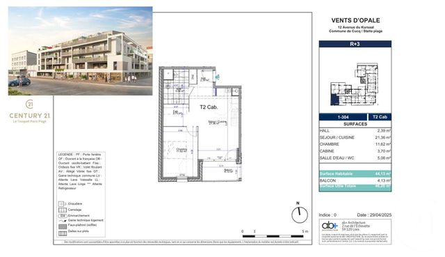 Appartement F4 à vendre - 4 pièces - 80.95 m2 - CUCQ - 62 - NORD-PAS-DE-CALAIS - Century 21 Prestige Et Patrimoine