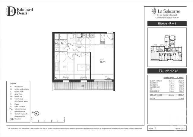 Appartement F3 à vendre - 3 pièces - 60.54 m2 - ETAPLES - 62 - NORD-PAS-DE-CALAIS - Century 21 Prestige Et Patrimoine